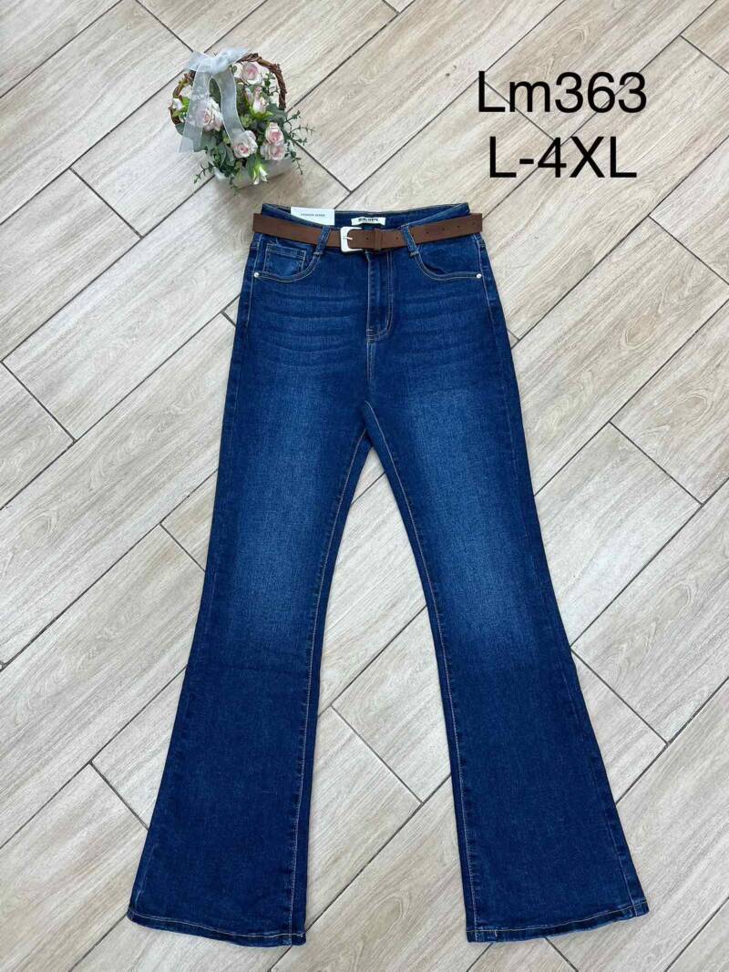 Spodnie damskie jeansy Roz L-4XL, 1 Kolor Paczka 12 szt